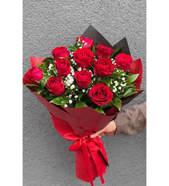 11'li Kırmızı Gül Buketi